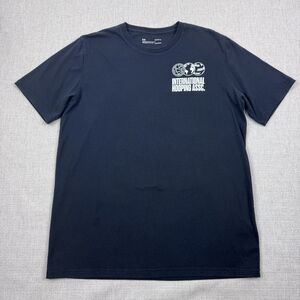 Under Armour T- Shirt Mens Large Black International Hooping Assc Basketball Tee